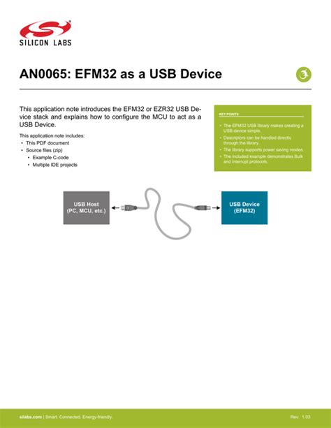 efm32 as USB device